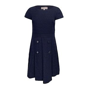 NWOT NANETTE LEPORE navy blue tweed dark academia dress size 2 new without tags